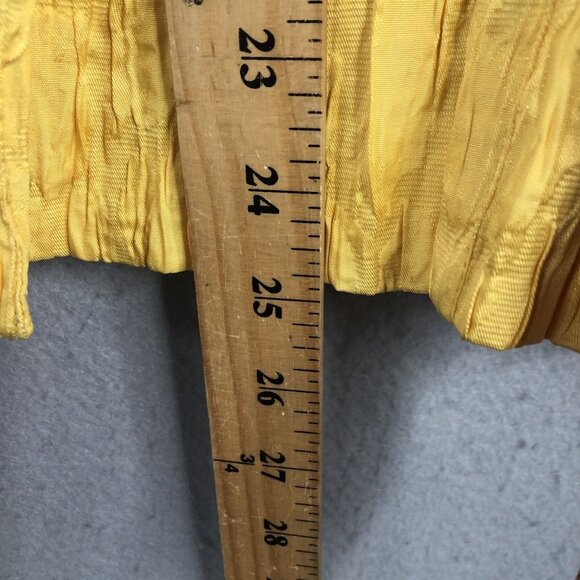 Flair Jacket Womens Medium Yellow Crinkle Accordion Art To Wear Bright Mod  NEW - Picture 6 of 15